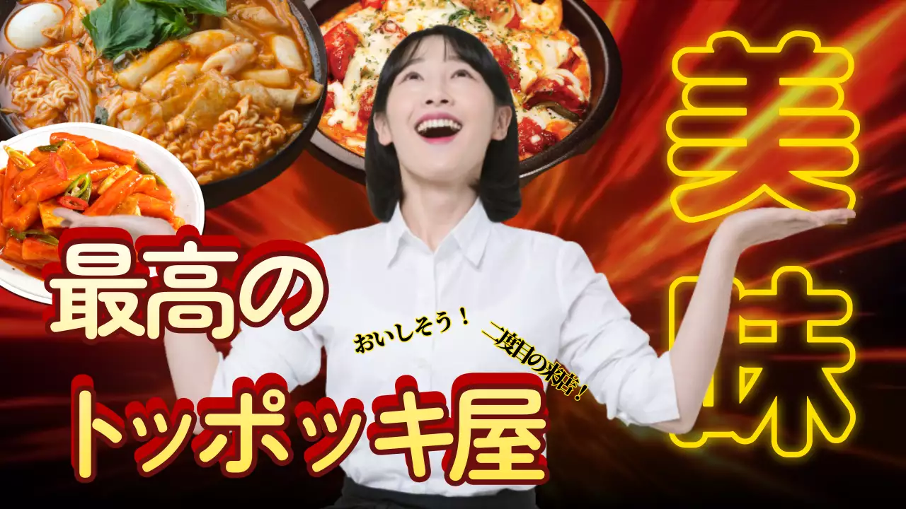 赤 ポップ トッポッキ ポスター YouTube サムネイル