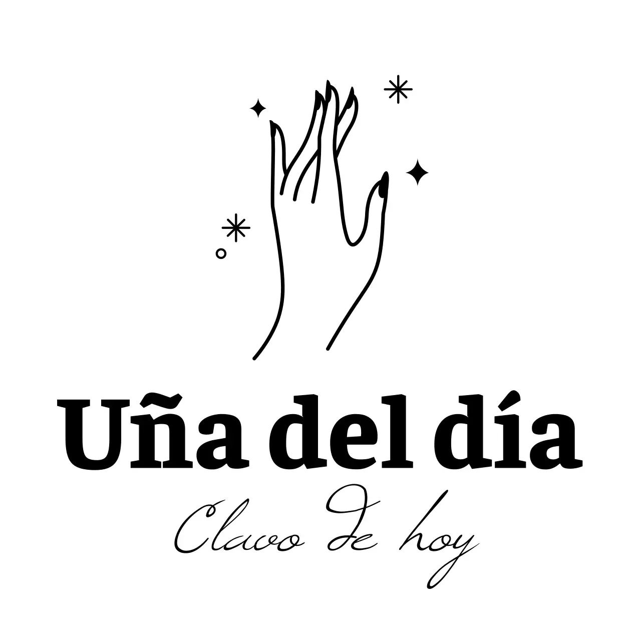 Tienda de belleza con estilo de logotipo simple ilustración de uñas