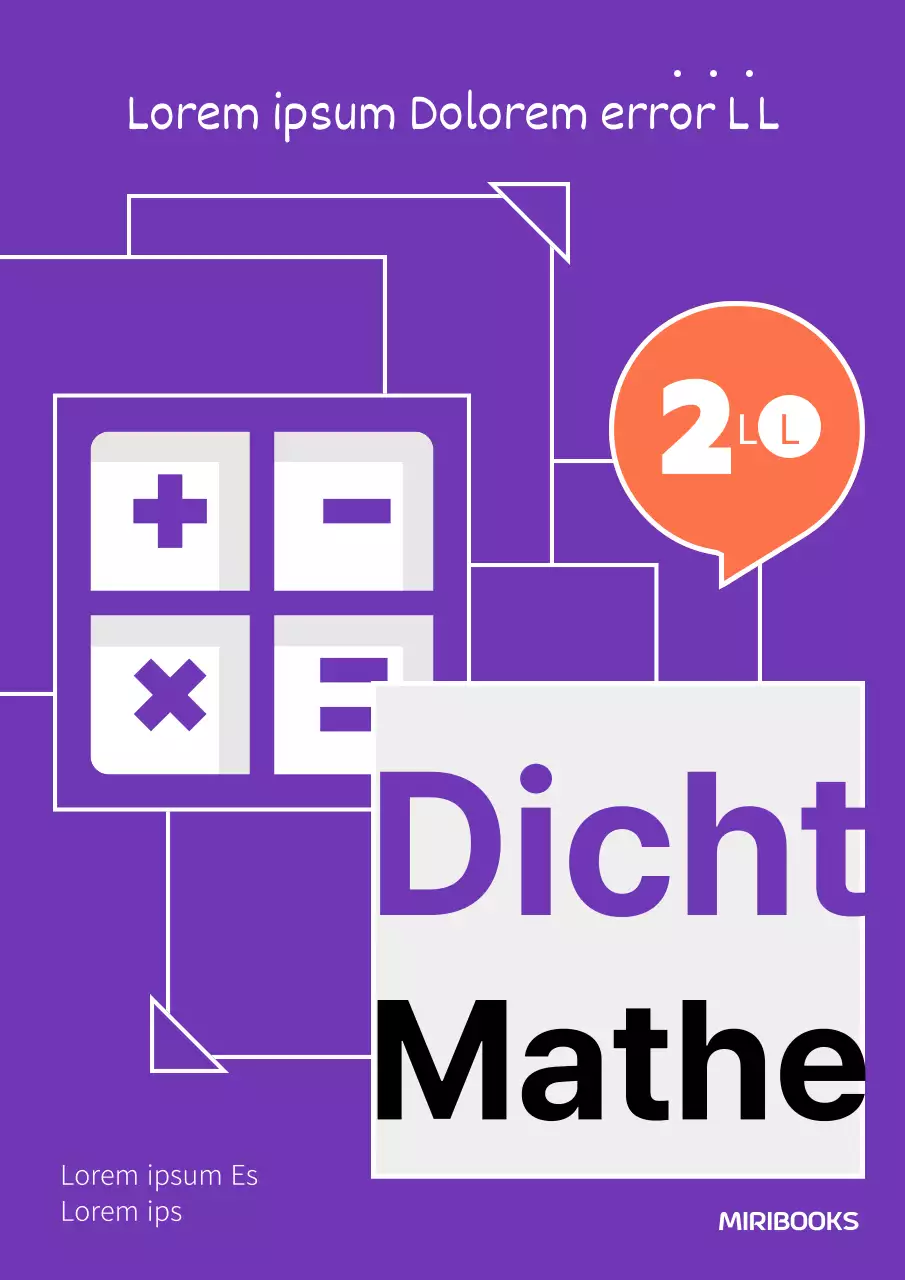 Matheaufgabe für die Sekundarstufe mit lila rechteckigem Stapelkonzept