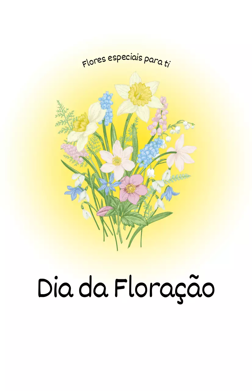 Uma florista com gradientes de cor e ilustrações de ramos de flores para um toque fresco de primavera