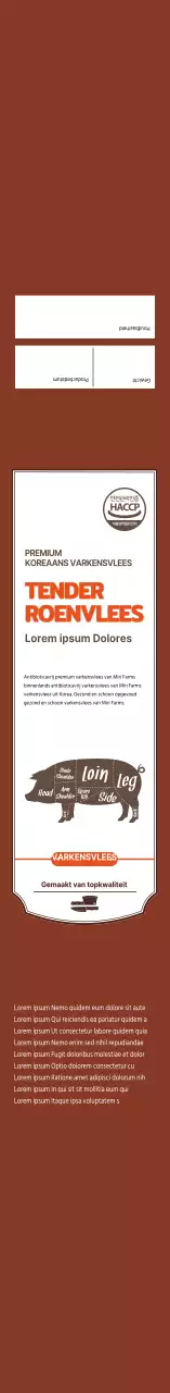 Rood eenvoudig icoon varkenshaas