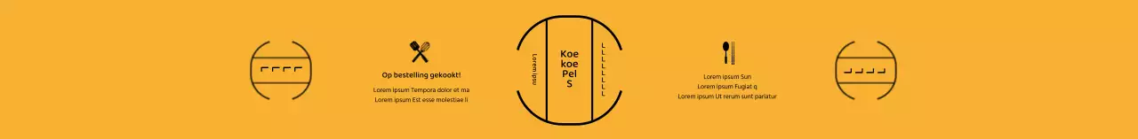 Gele eenvoudige Japanse Bento-doos