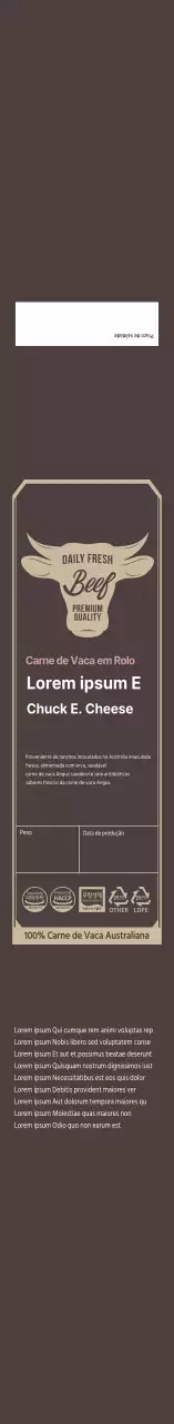 Embalagem de carne de rolo de olho de mandril de estrutura simples de alto cobre