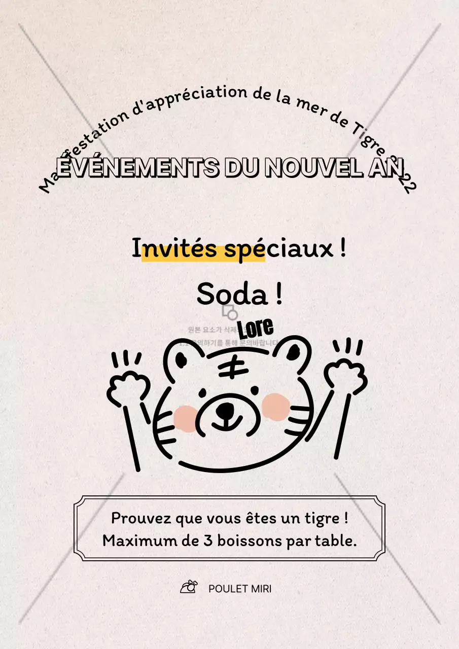 Affiche d'événement avec dessin d'un dragon