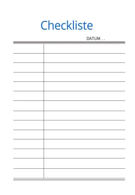 Checkliste