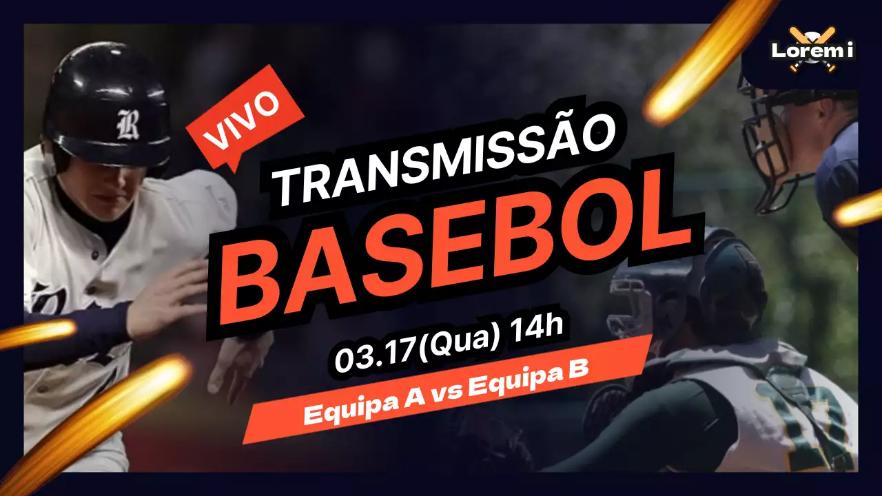 Transmissão em direto do basebol social da Red Point