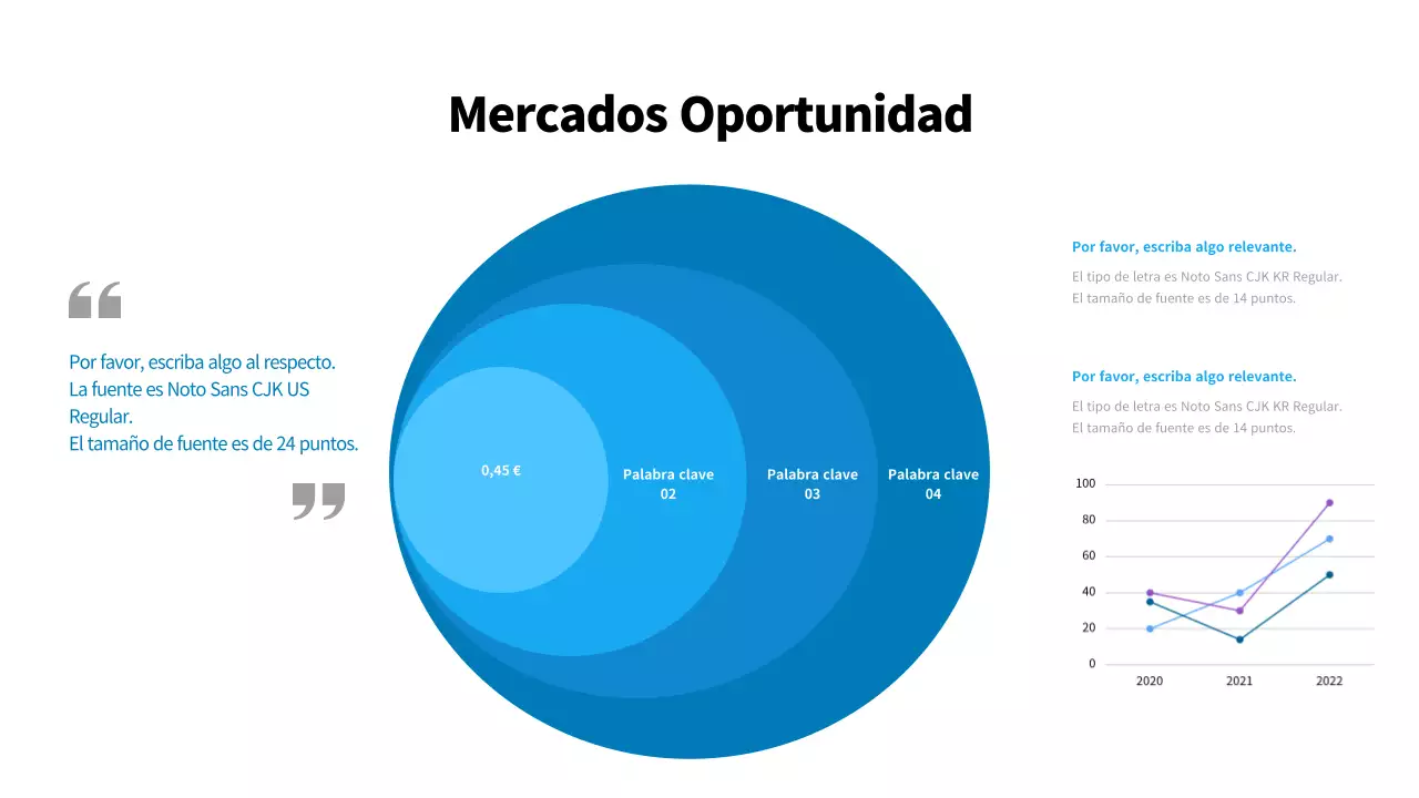 Una sencilla carta de presentación de empresa en blanco y azul