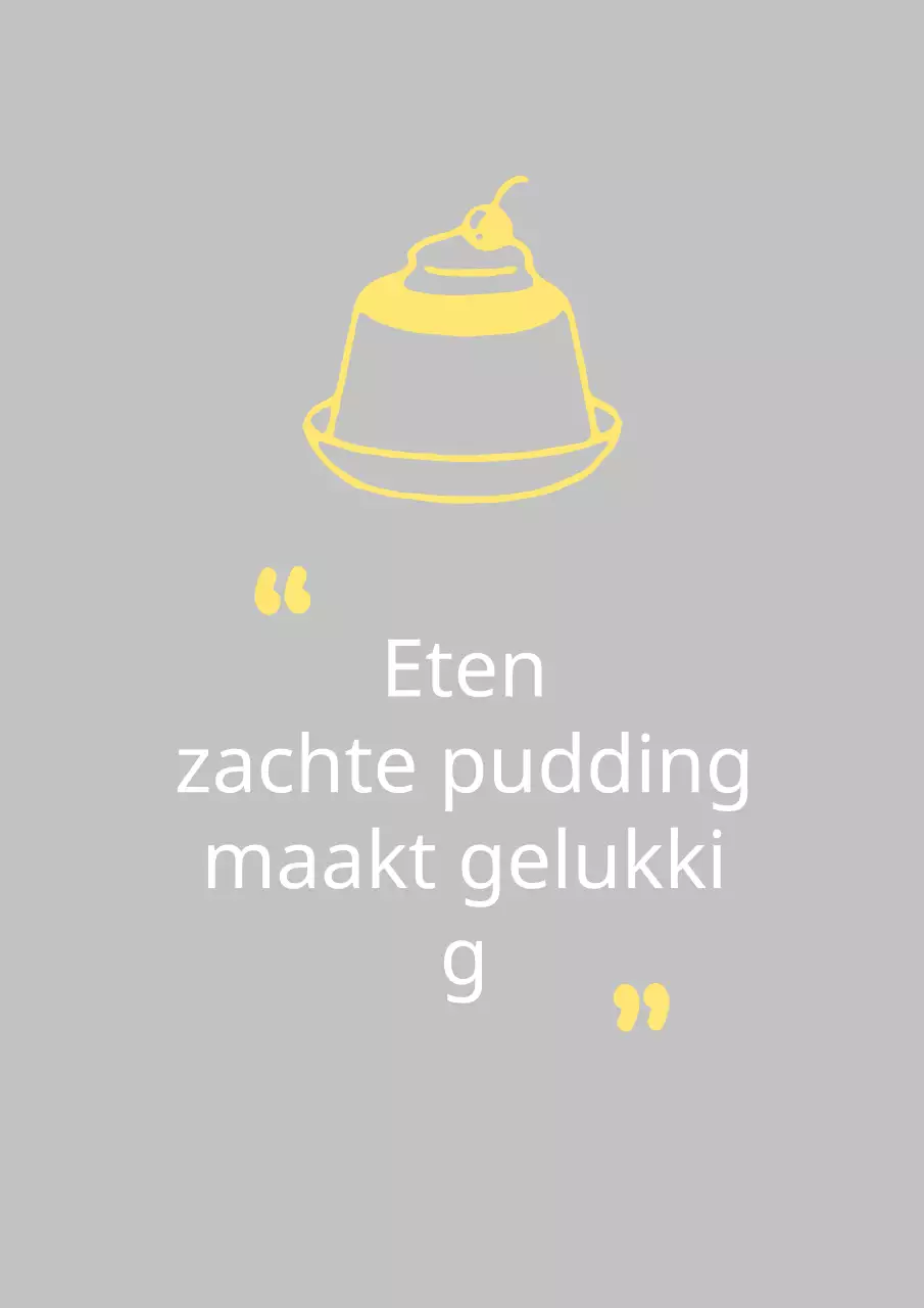 Versier je puddingcafé met schattige illustraties