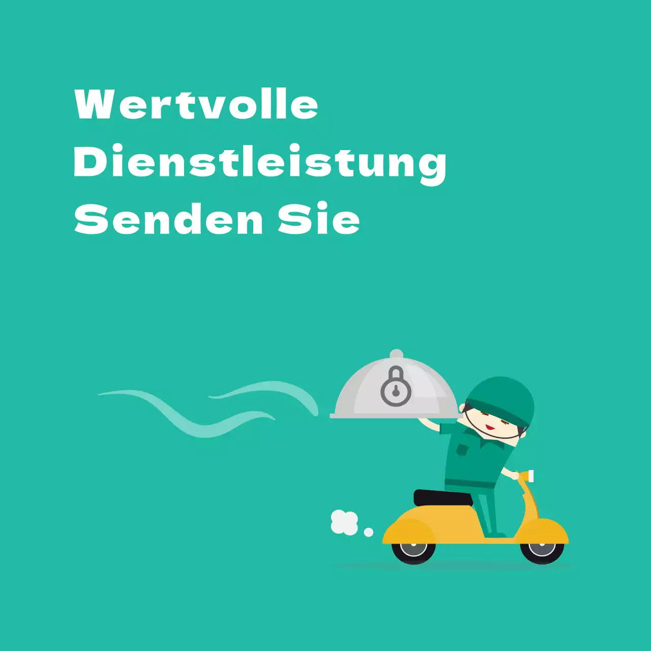 Aufkleber für den Lieferservice