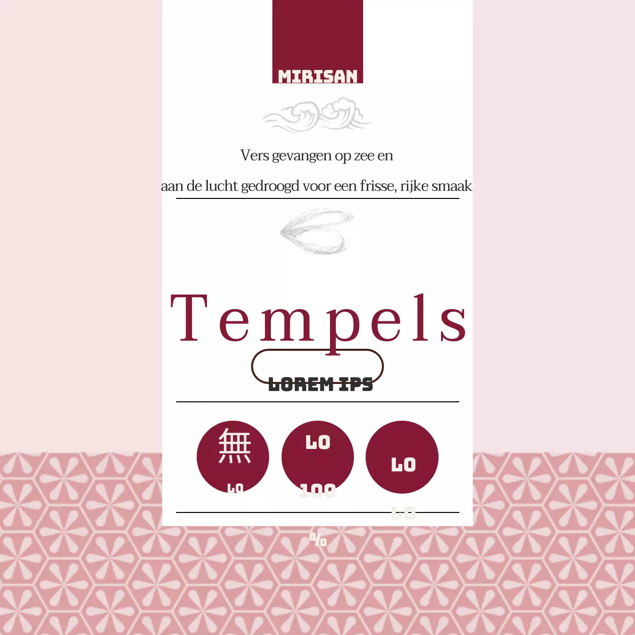 Geschulpte Gedroogde Vis Cirkel Sticker