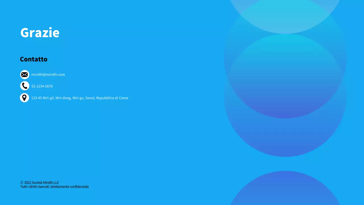 Una semplice lettera di presentazione aziendale in bianco e blu