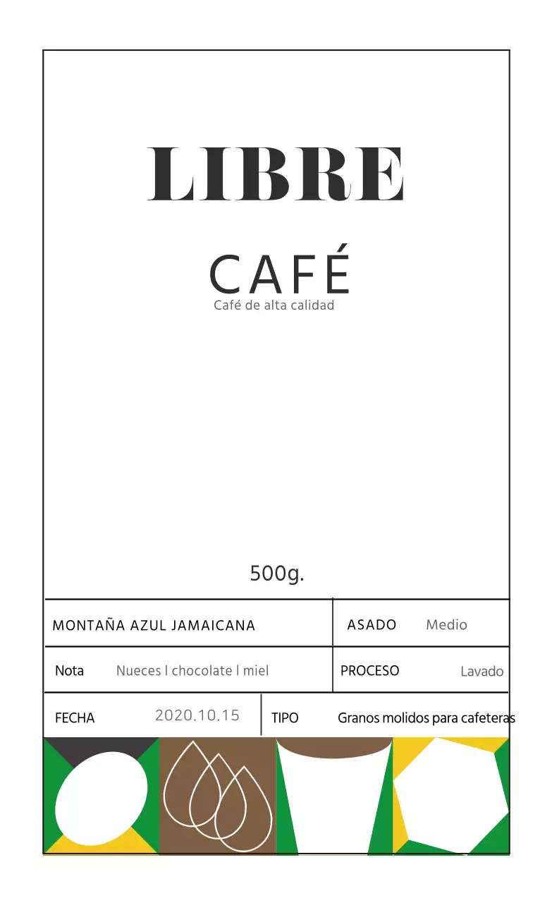 Etiqueta café en grano 01