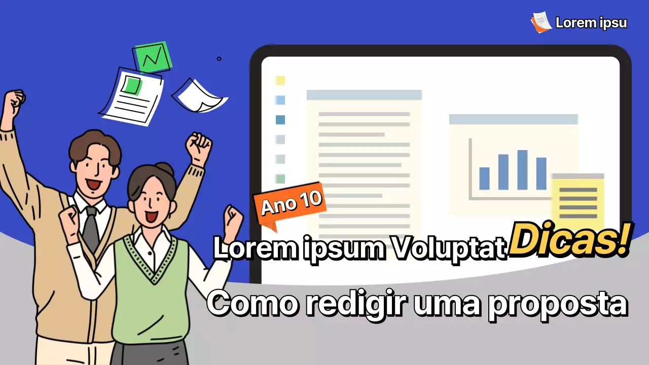 Dicas para criar uma miniatura de proposta ilustrada a azul no YouTube