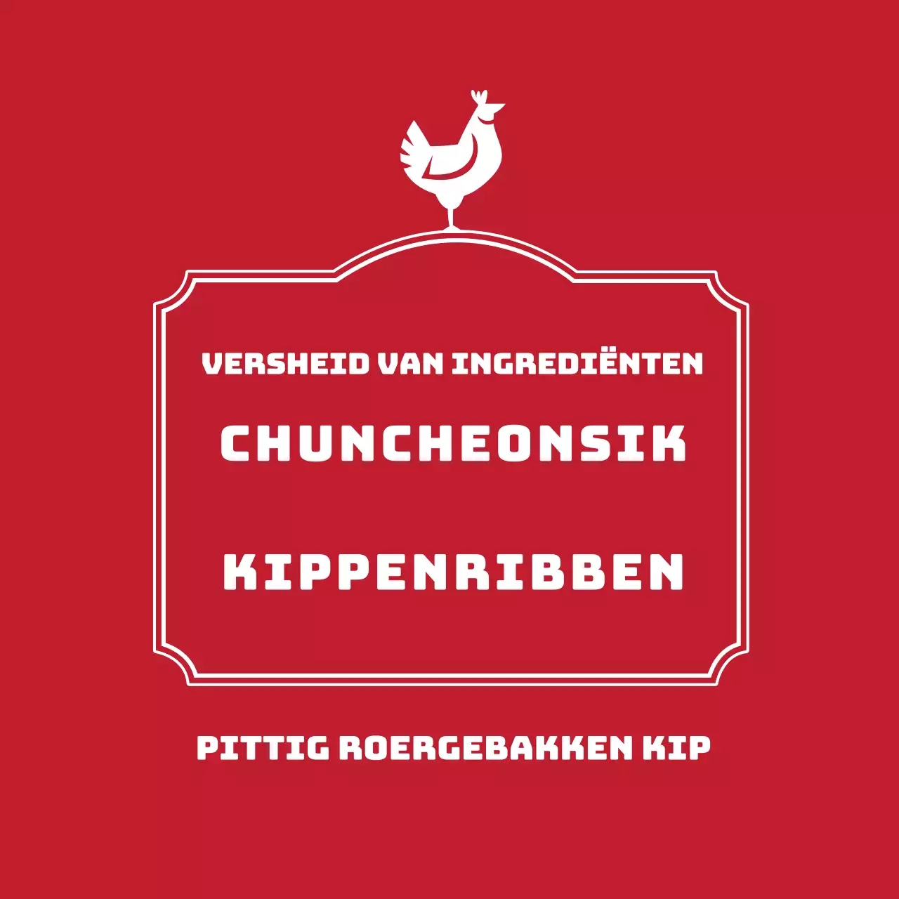 Chuncheon-stijl kippenribbetjes label