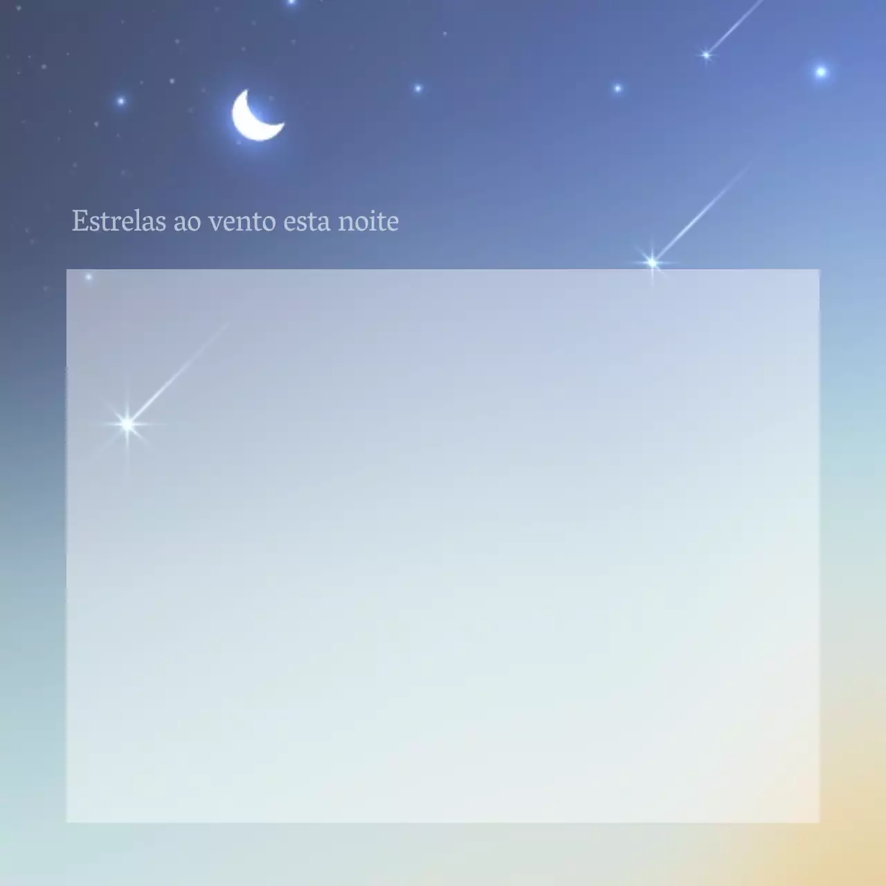 Verso colorido azul sentimento céu noturno