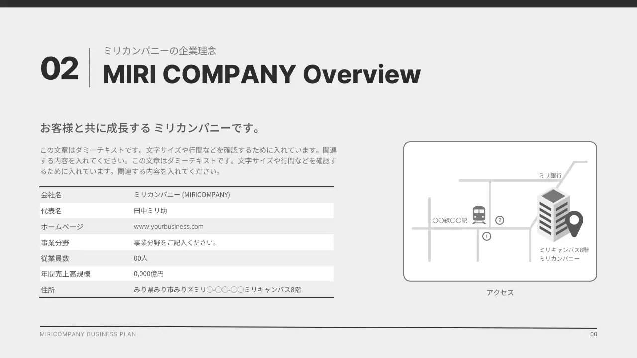 黒 モダン ビジネス 企画書 プレゼンテーション