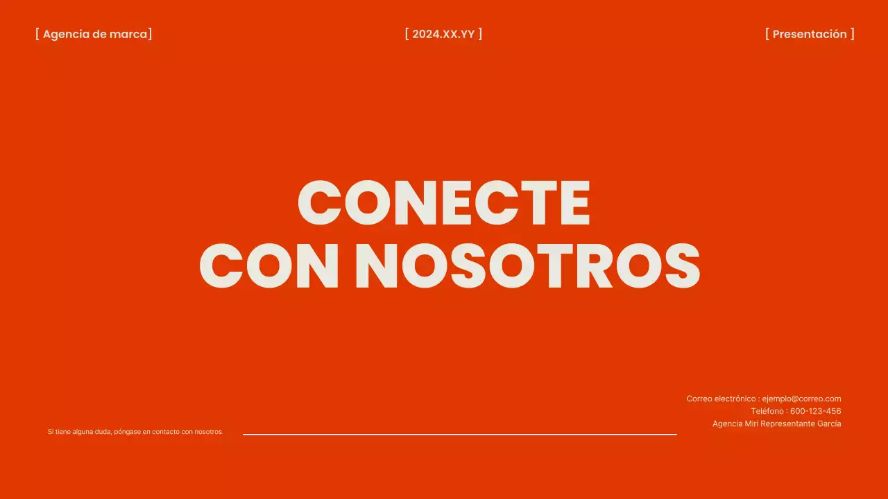 Un briefing de agencia de marca naranja y chic