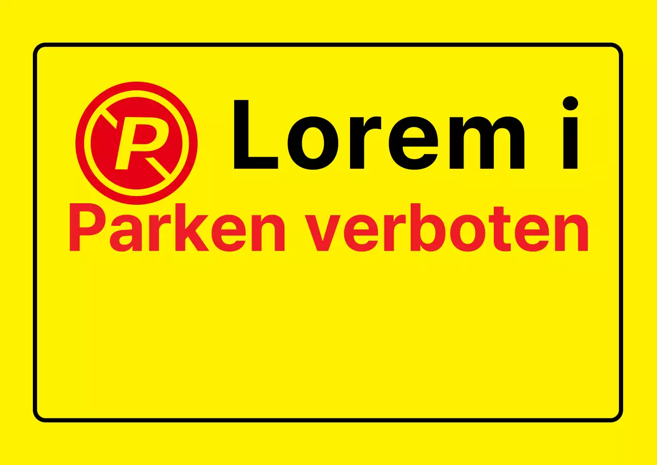 Kein Parken von Fahrzeugen im Freien