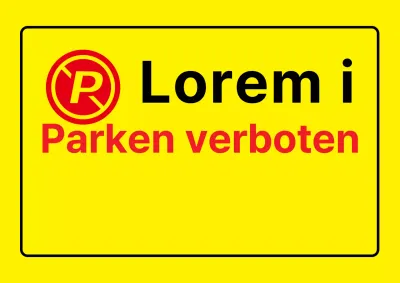 Kein Parken von Fahrzeugen im Freien
