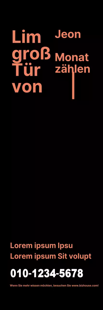 Vertikales Banner für die Mietanfrage