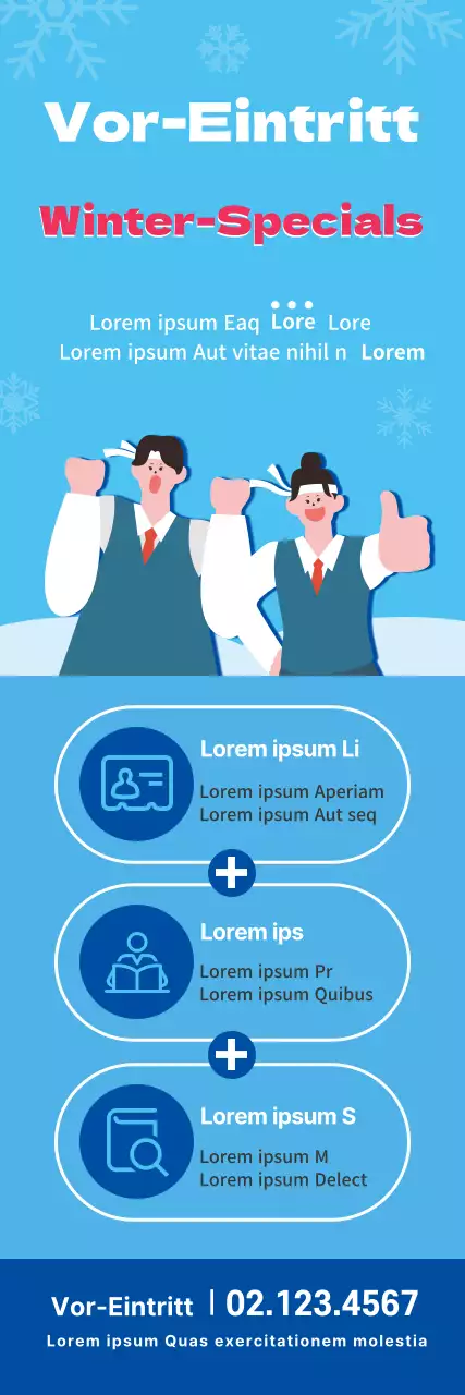 Blau Rot Winter Illustration Aufnahme Schule Förderung