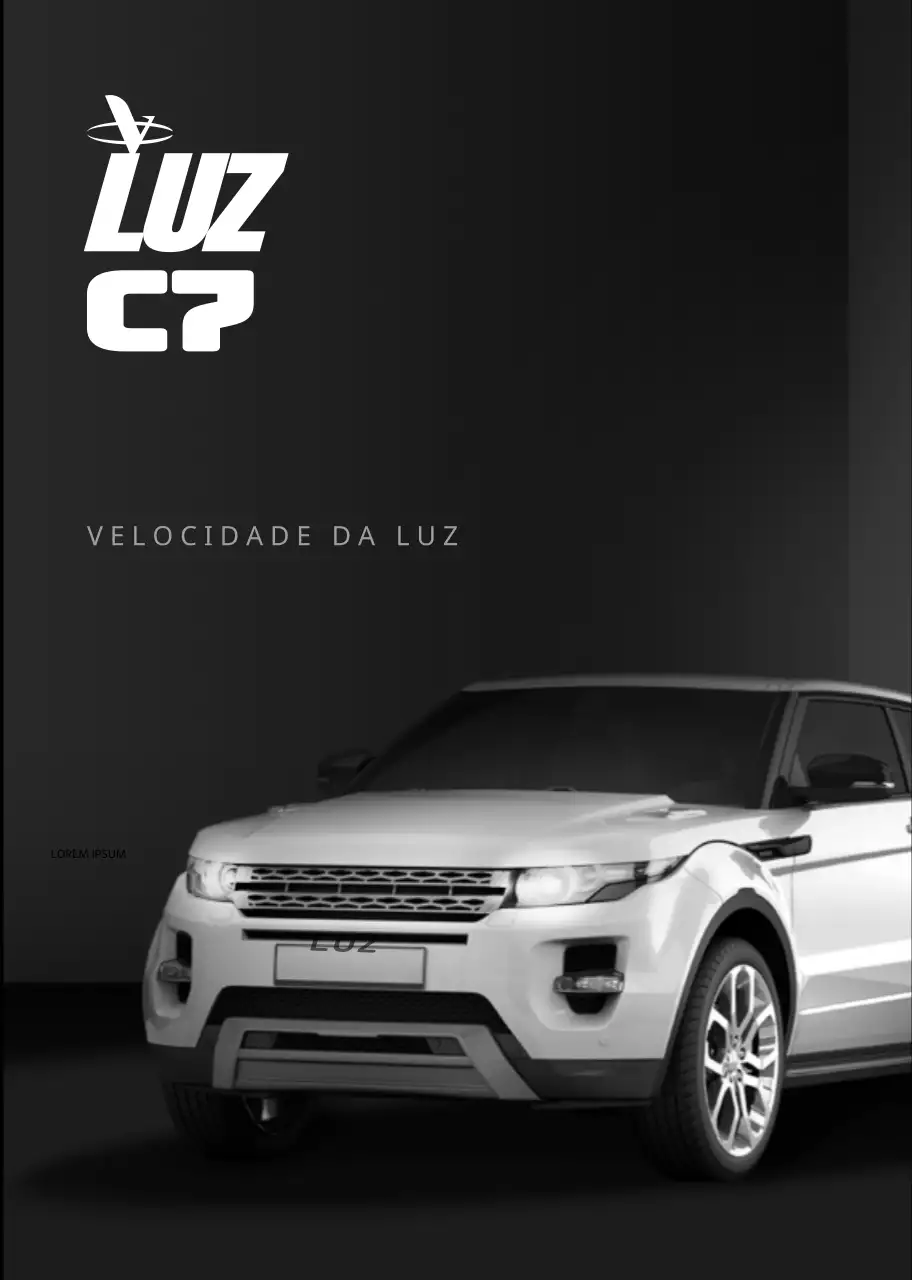 Um elegante bloco de notas promocional para automóveis a preto e branco