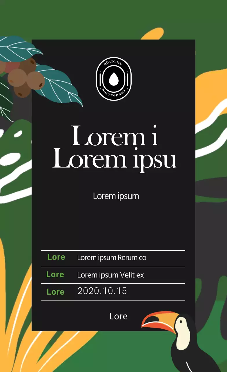 Cafe Illustration Bohnenetikett 02