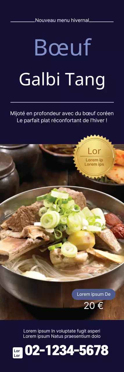 Promouvoir un nouveau menu de curry