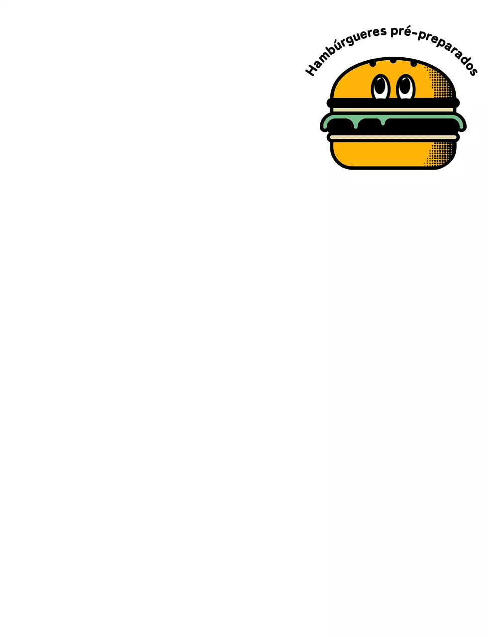 Logótipo de personagem de restaurante de hambúrgueres em vermelho