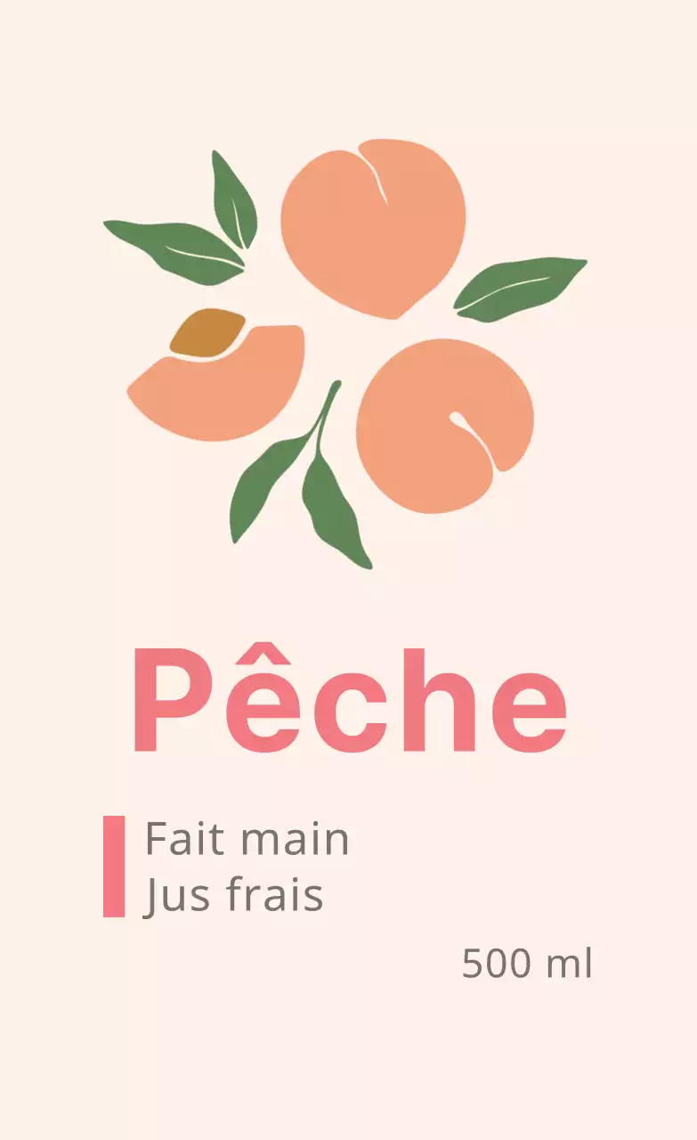 Etiquettes alimentaires mignonnes avec illustrations roses