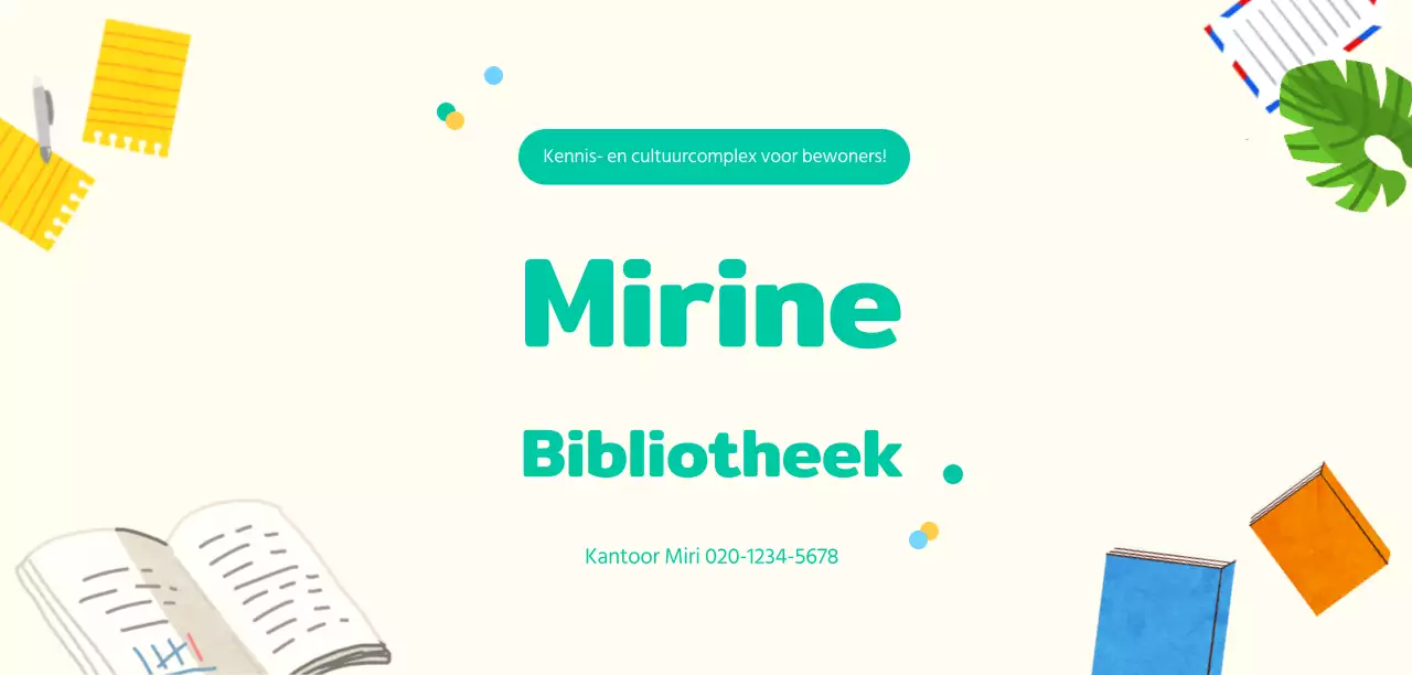 Emotionele boekillustratie in geel en turquoise voor bibliotheekpromotie