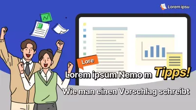 Tipps für die Erstellung einer blauen illustrierten YouTube-Miniaturansicht eines Vorschlags