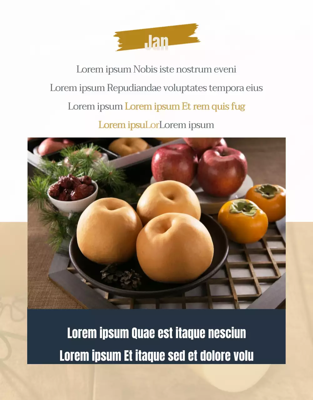 Traditionele fruit verkooppagina met papierstructuur