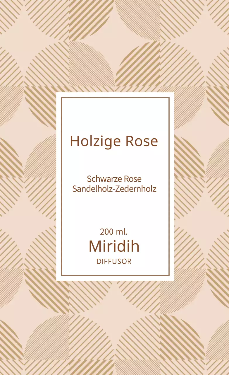 Hellbeiges gemustertes Diffusor-Etikett