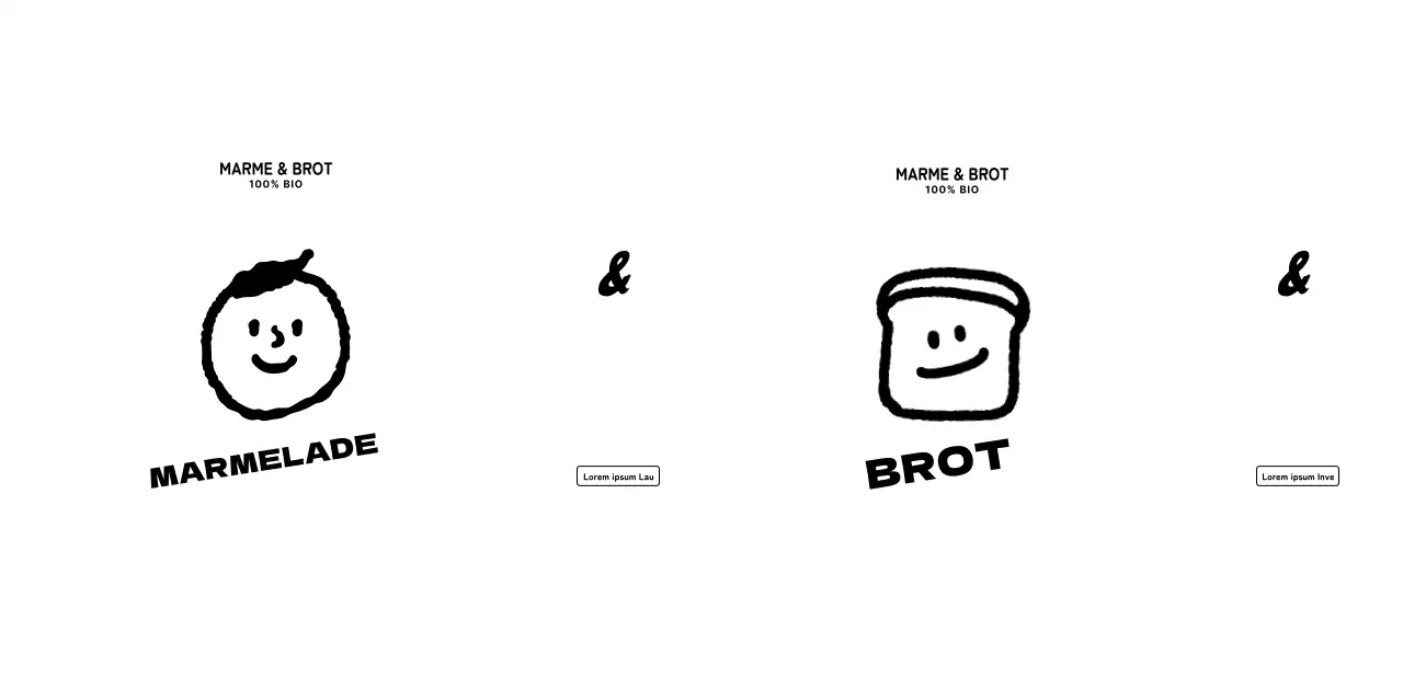 Werben und informieren Sie ein Dessert-Café-Logo mit einer niedlichen Person und Brot Illustration