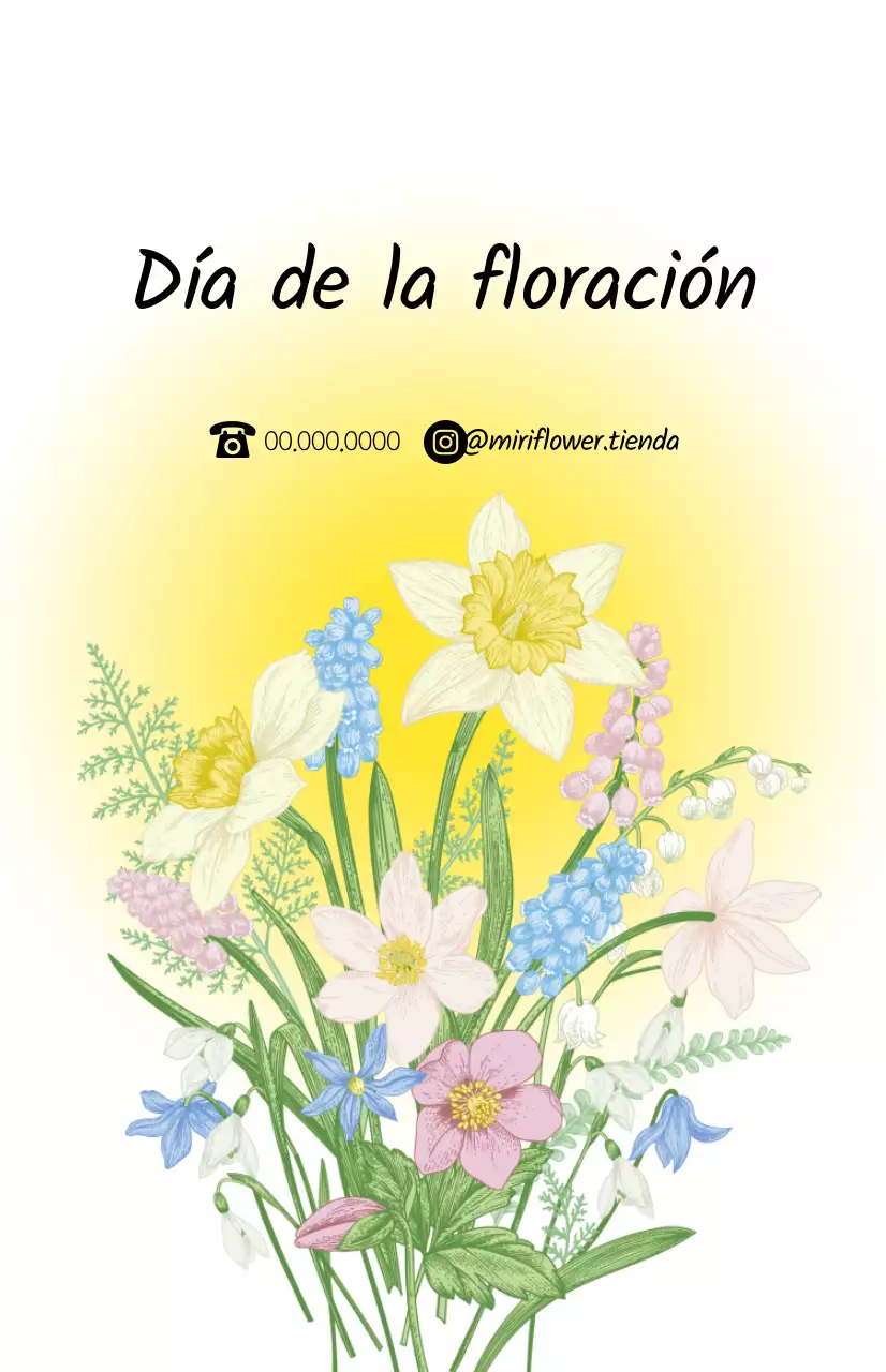 Una floristería con degradados de color e ilustraciones de ramos para dar un aire fresco a la primavera