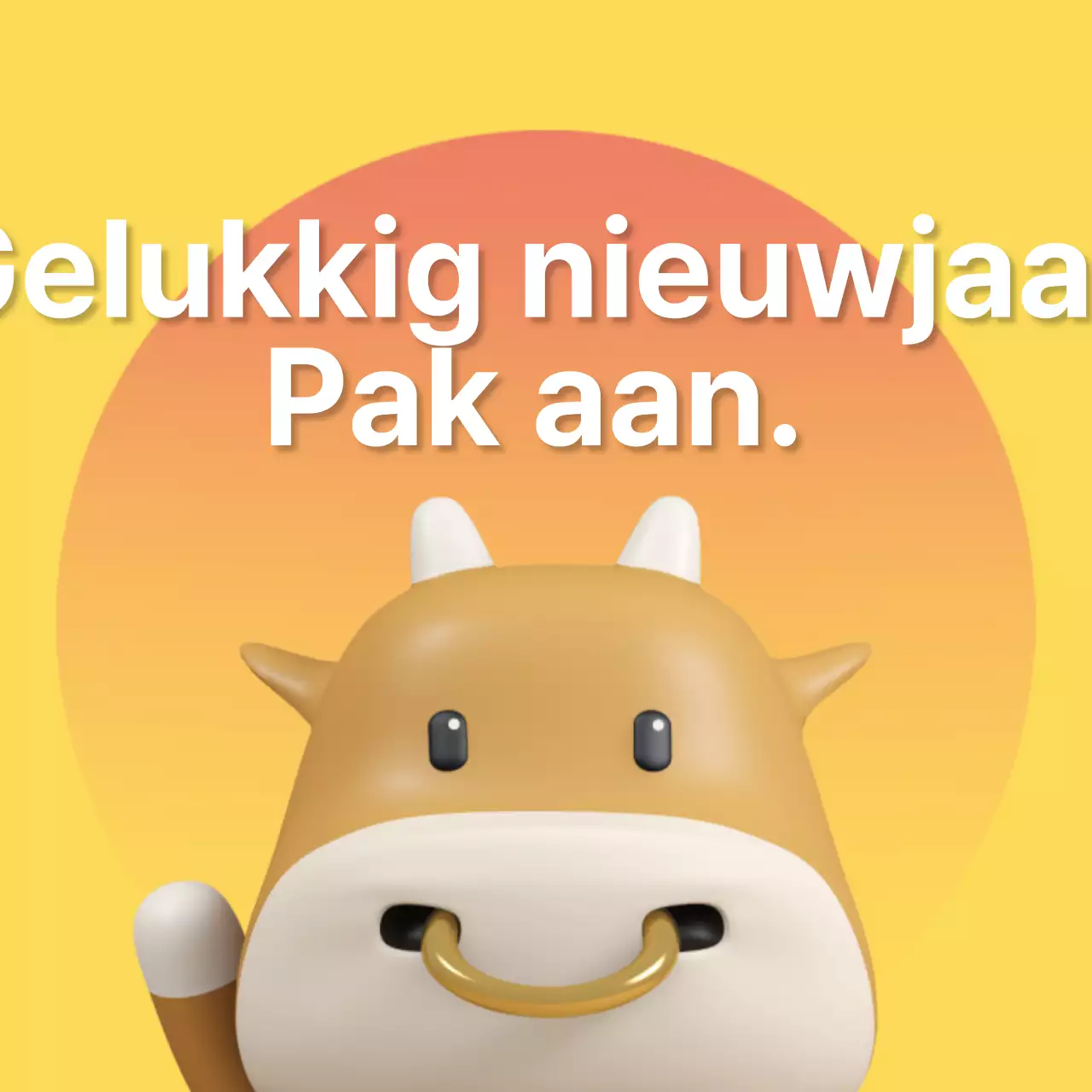 Leuke en eenvoudige nieuwjaarswensen in geel