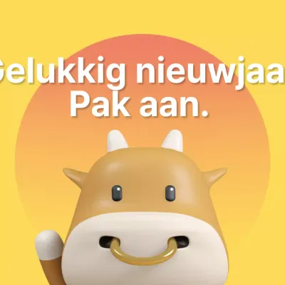 Leuke en eenvoudige nieuwjaarswensen in geel