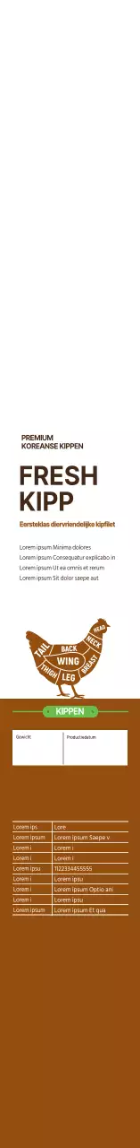 bruin eenvoudig icoon kippenborstvlees