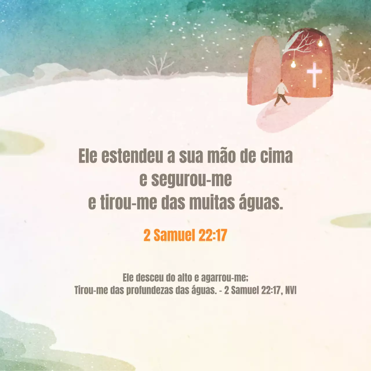 Cartões de felicitações de igreja com conceito de aguarela