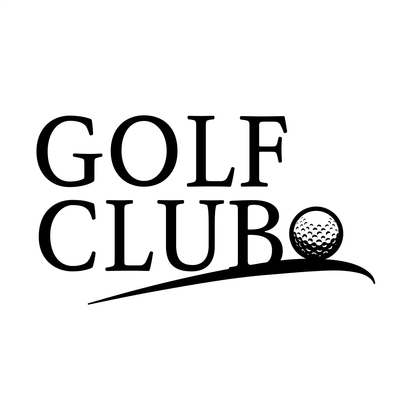 Eenvoudige golf illustratie logotype stijl golfclub vereniging