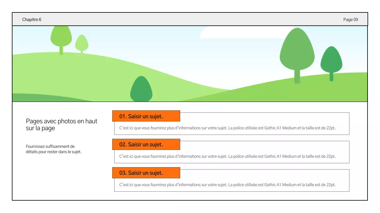 Rapports d'activité simples en orange
