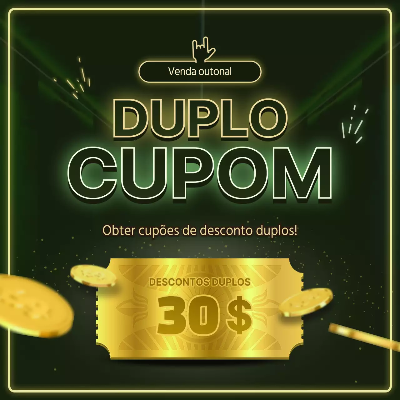 Deixar cair o cupão