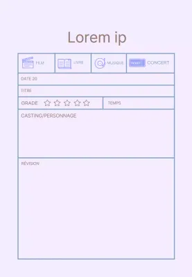 Icône violette Journal de bord simple