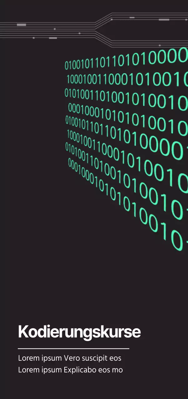 Werben Sie für Ihre Codierkurse für schwarze und grüne Entwicklung