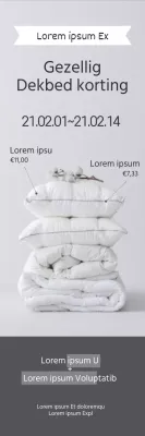 Highlight een grijze foto Eenvoudig dekbed om een verkoopactie te promoten