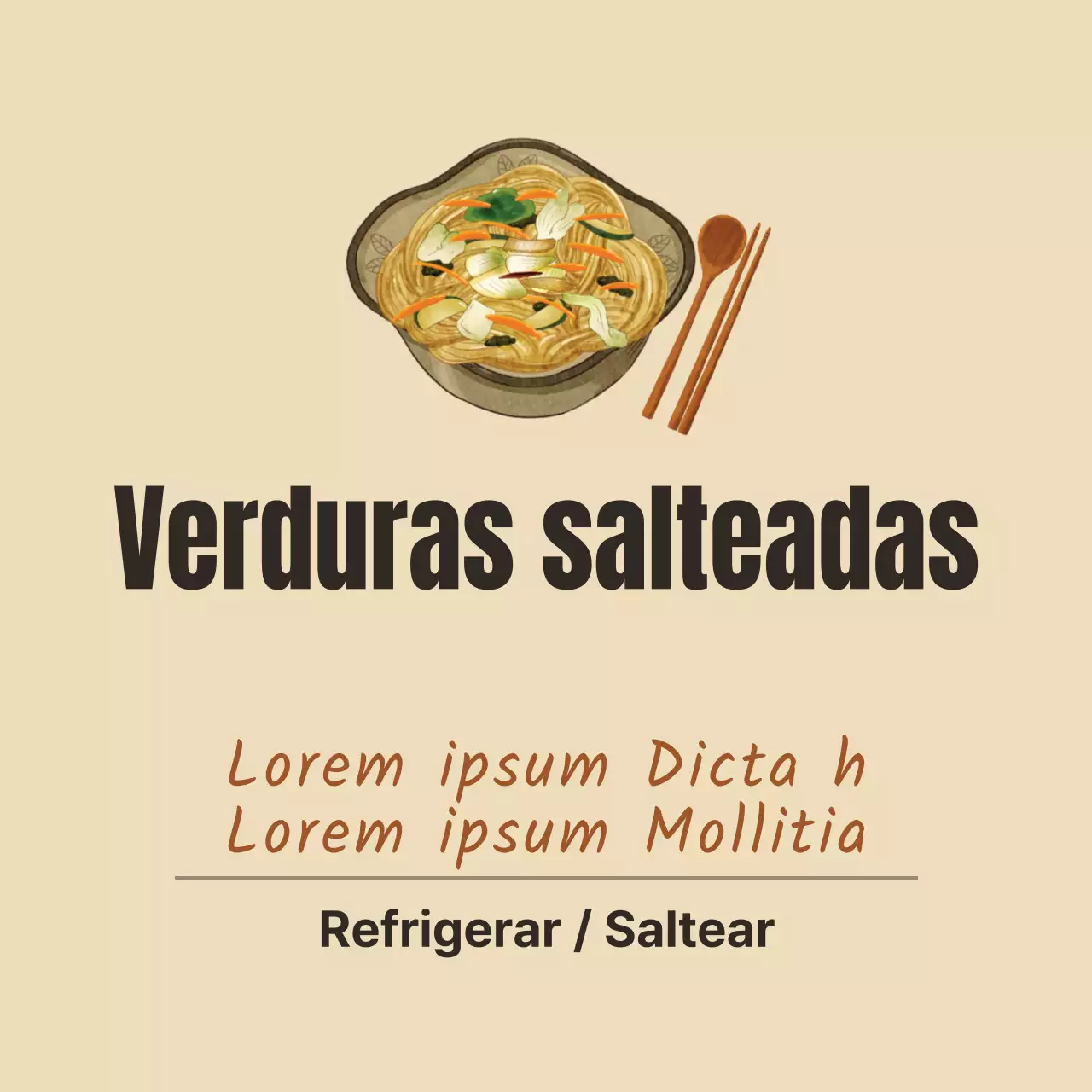Verduras salteadas