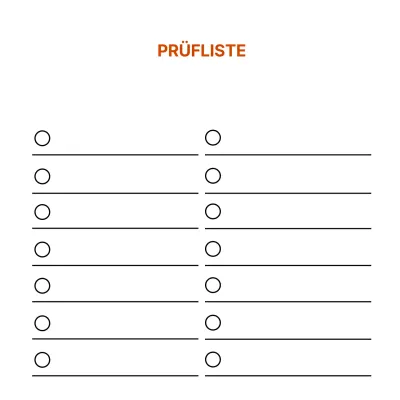 Weiße Linie einfache Checkliste