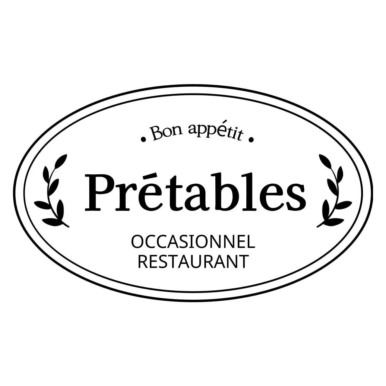 Un restaurant avec un concept de logo simple et épuré
