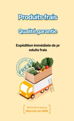 Autocollant jaune pour produits frais